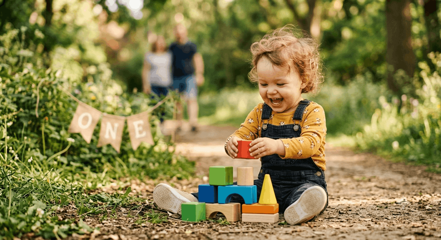 Toddler stacking blocks, building fine motor and problem-solving skills