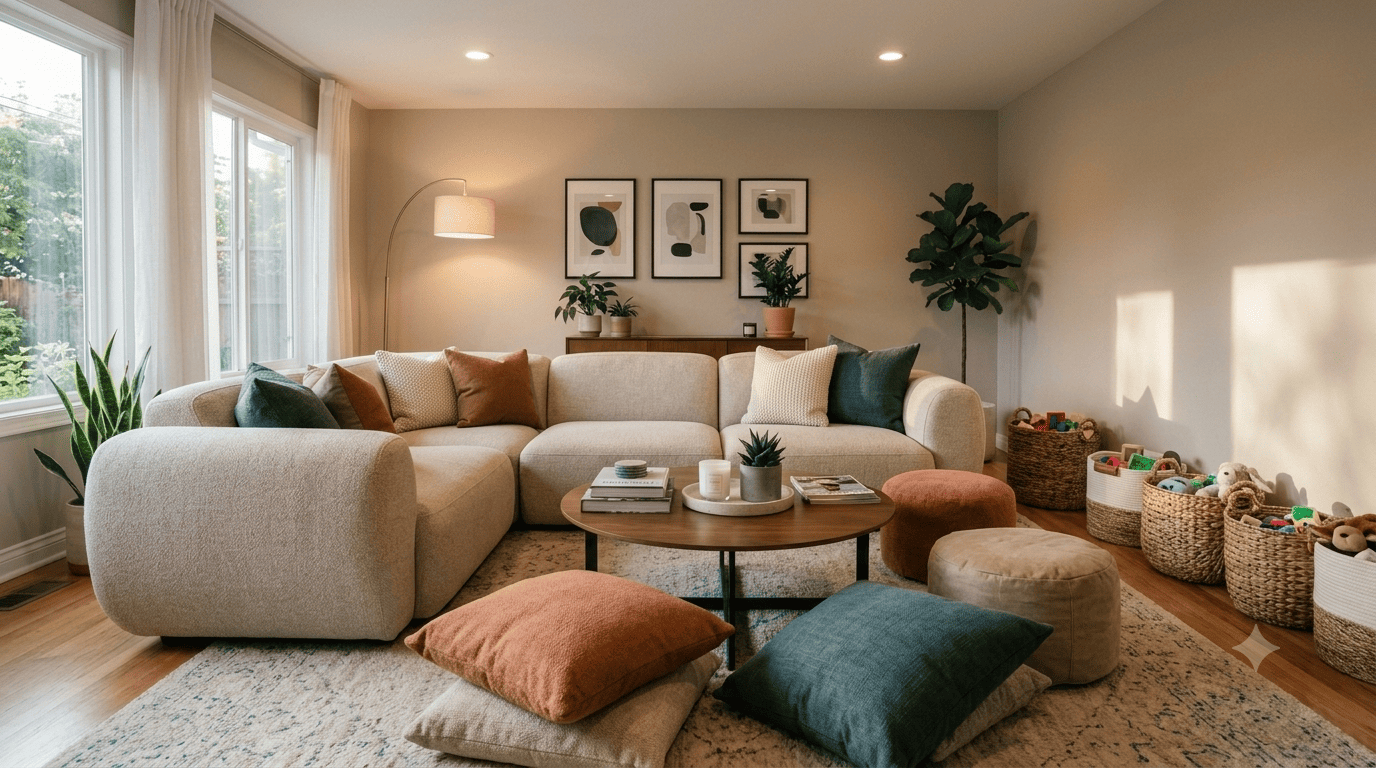 Kid-friendly cozy home decor ideas for busy families