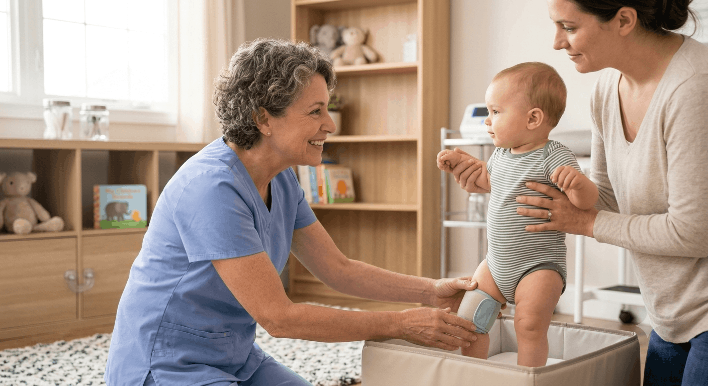 pediatrician baby checkup gentle